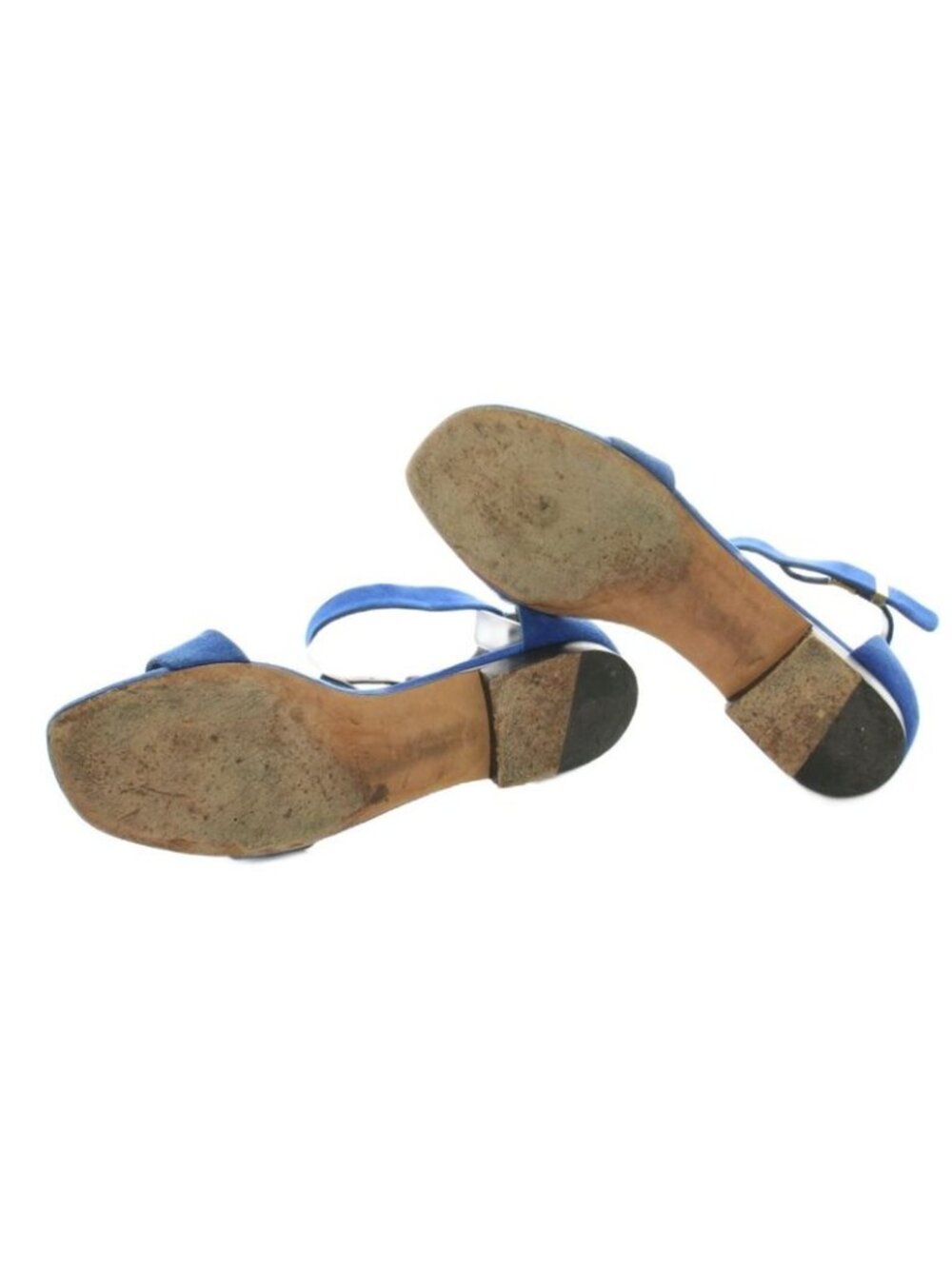 Celine Sandals Strap Suede 39 Blue KU - Picture 4 of 9